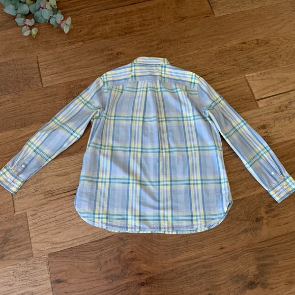 Chaps by Ralph Lauren Blue Yellow Lavender Plaid Button Down Shirt Women… - Picture 6 of 13